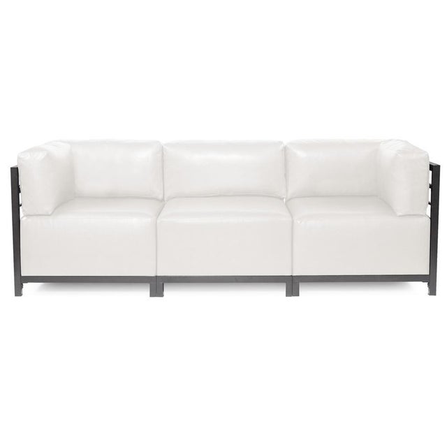 Kenneth Ludwig Chicago Axis Corner Chair Avanti White Titanium Frame For Sale - Image 4 of 5