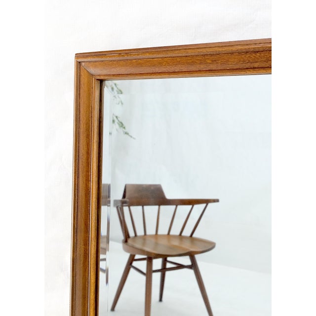 American Walnut 40x52" Rectangle Wall Mirror Mitn For Sale - Image 12 of 12