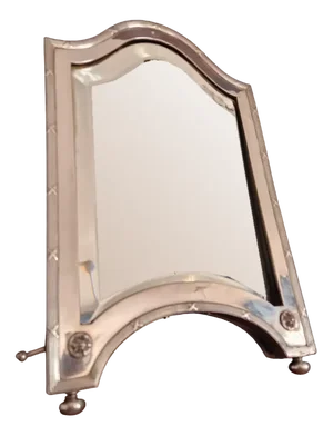 Large Table Mirror with Silver Frame from Gebrüder Kühn, 1920s