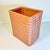 Wood Mid-Century Boho Chic Coastal Peach Colored Wicker Wastebasket For Sale - Image 7 of 13
