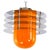 Space Age Lounge Ceiling Lamp with Orange Glass, 1970s For Sale - Image 12 of 12