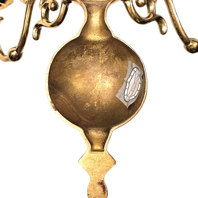 Vintage Ethan Allen Brass Wall Sconces 8" Pair - Classic Candleholders For Sale - Image 12 of 13