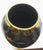 Brilliant Elegant Black Porcelain Italian Vase & Gilt Design by Tognana Porcellane – 10.5” For Sale - Image 4 of 8