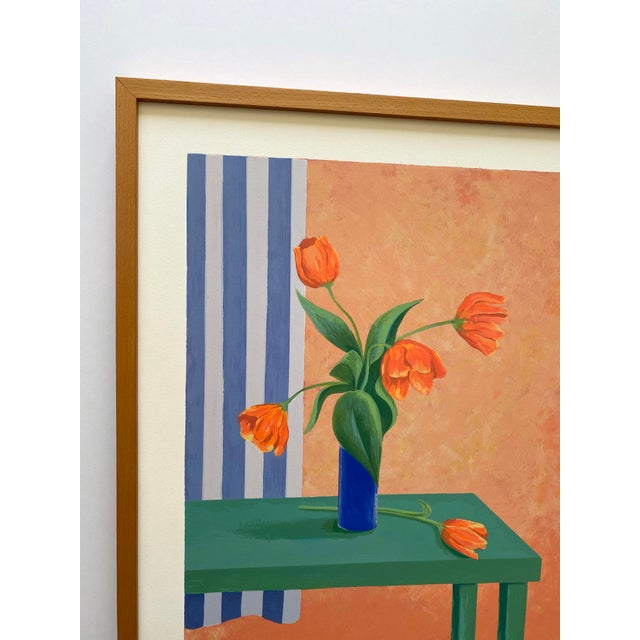 Various Artists Carol Chapman Vintage 1994 Contemporary Limited Edition Framed Hand Signed Pop Art Silkscreen Print " Tulips for Nana " 1992 For Sale - Image 4 of 18