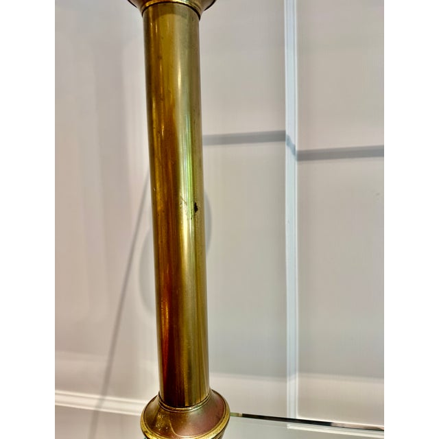Mid-Century Brass Glass Étagère Bookcase Display For Sale - Image 15 of 17