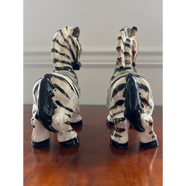Vintage Lefton Ceramic Zebra Figurines a Pair Chairish