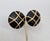 Modern Vintage 1980s Signed Courreges Round Black Enamel Clip Earrings-2 Pieces For Sale - Image 3 of 7