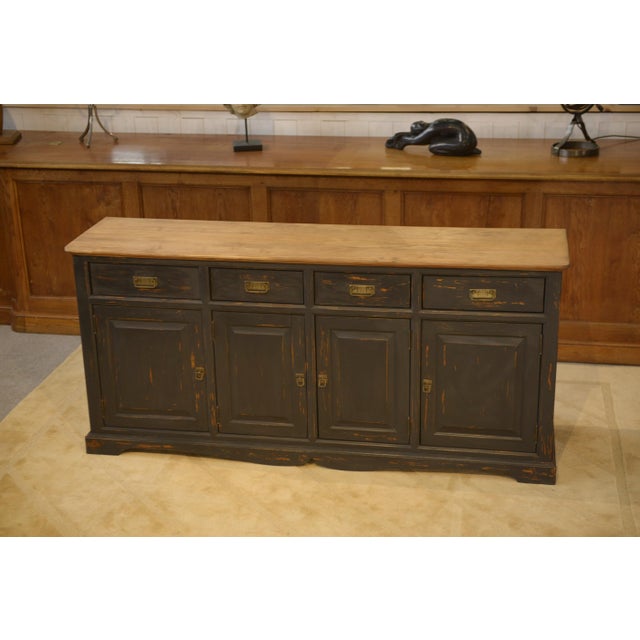 Patinated Pine Buffet, 1960s For Sale - Image 11 of 12