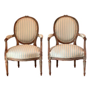 Pair of 19th Century Painted French Chairs For Sale