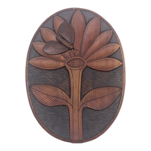 Mid Century Hand Carved Wood Wall Art
