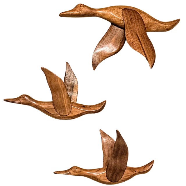 Mid-Century Flying Ducks Wall Sculptures- Set of Three For Sale - Image 14 of 14