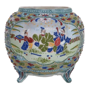 Moriage Nippon Style Hand Painted Vase