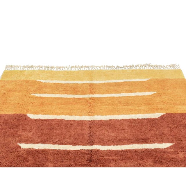 Premium Hand-Knotted Moroccan Wool Rug | 11'10" X 8'0" | One of a Kind For Sale - Image 11 of 11