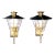 Maison Lunel Brass, Black Metal and Glass Sconces Lantern, Mid-Century, France - a Pair For Sale