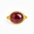 Modern Red Garnet Cabochon Ring, Size 6.75 For Sale - Image 3 of 6