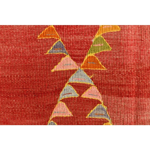 Vintage Wool Kilim Rug For Sale - Image 10 of 14