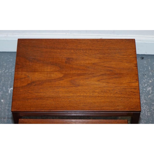Mid-Centry Danish Teak Nest of Three Tables, 1960s, Set of 3 For Sale - Image 9 of 12