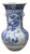Oriental Pale Blue & White Porcelain Bulbous Shape Flower Vase For Sale