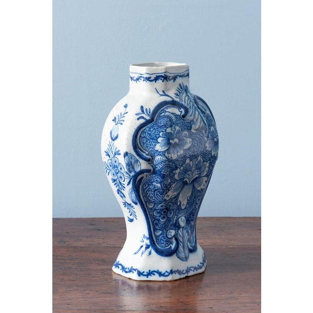 Dutch Blue and White Baluster Vases from Delft, 1700s, Set of 2 For Sale - Image 6 of 14