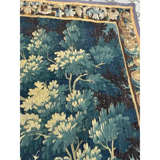 Hunting with Hound Tapestry from Aubusson, 1700s For Sale - Image 10 of 18