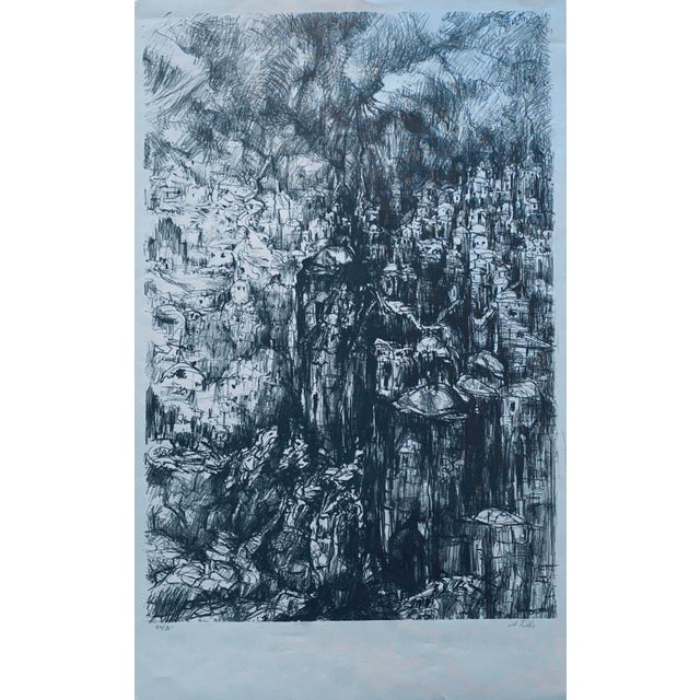 Anna Ticho, German Israeli Expressionist Abstract Lithograph Of Jerusalem Landscape For Sale