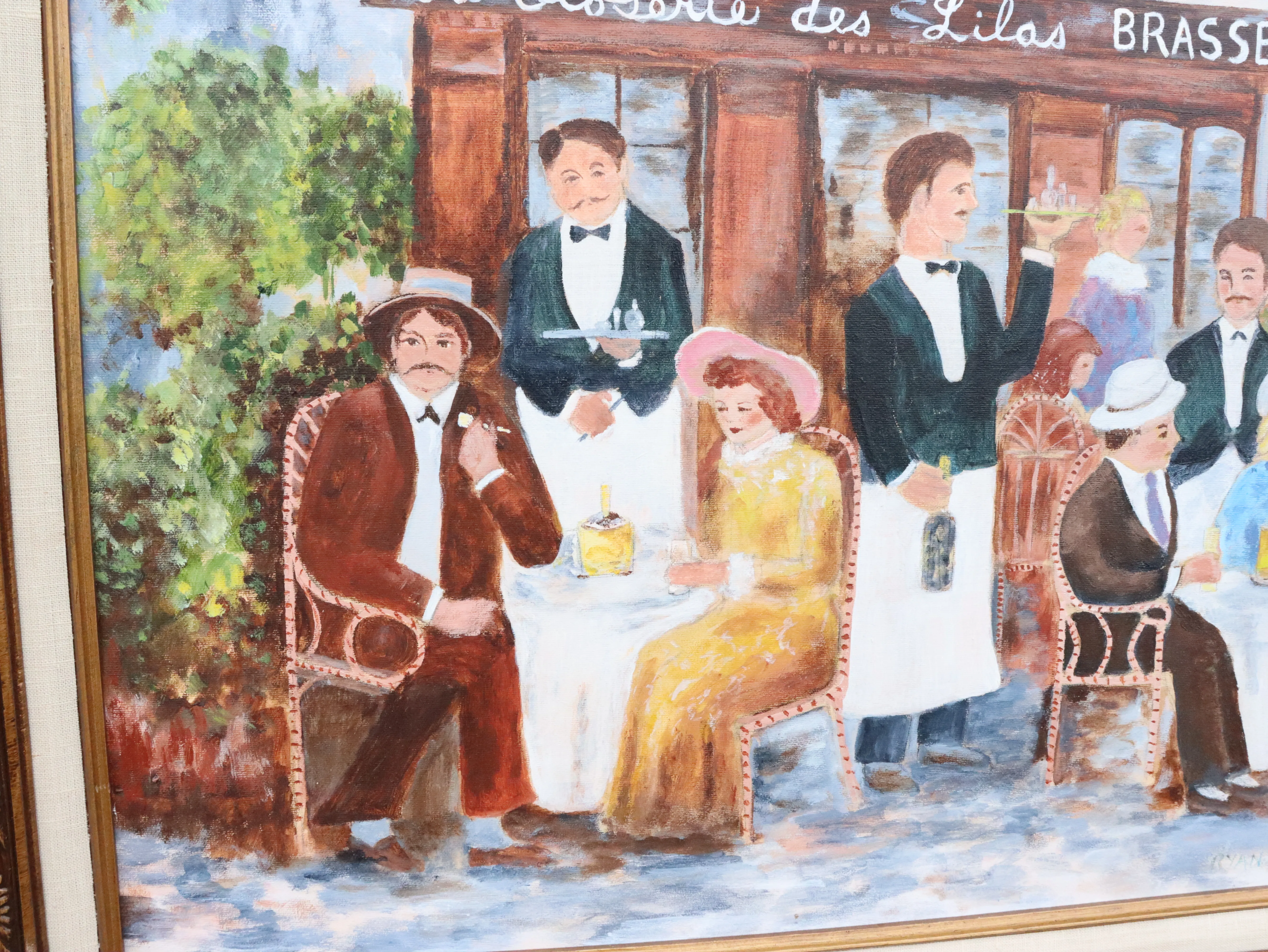 La Closerie Des Lilas Apres Guy Buffet Oil on Canvas | Chairish