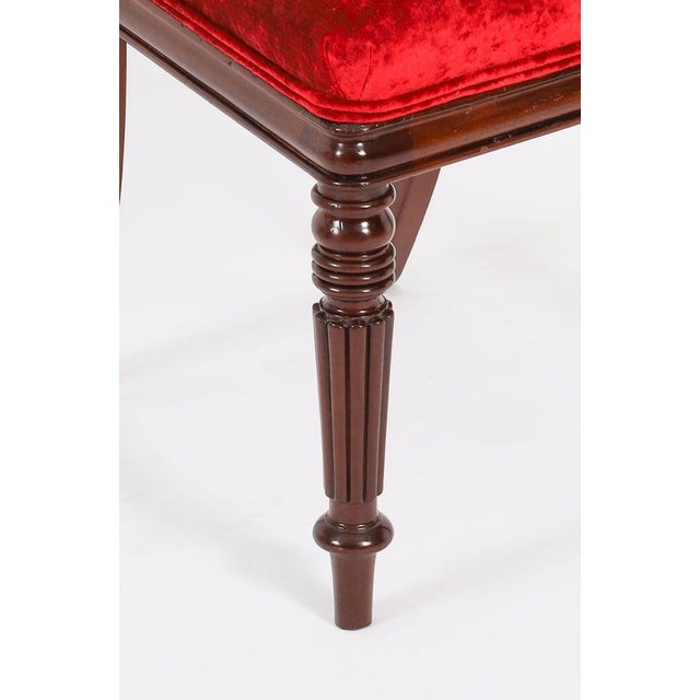 Red Antique 19th Century Regency Flame Mahogany High Dining Chairs, Set of 10 For Sale - Image 8 of 18