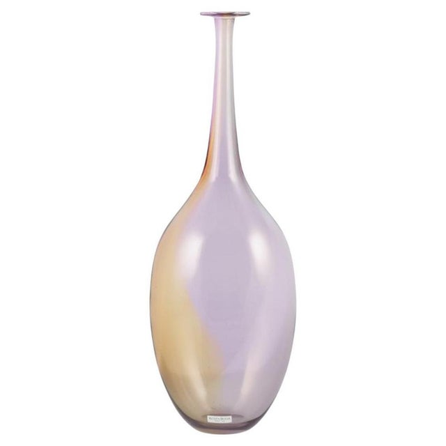 Large Slim-Necked Art Glass Vase from Kosta Boda, Sweden, 1980s For Sale - Image 10 of 10