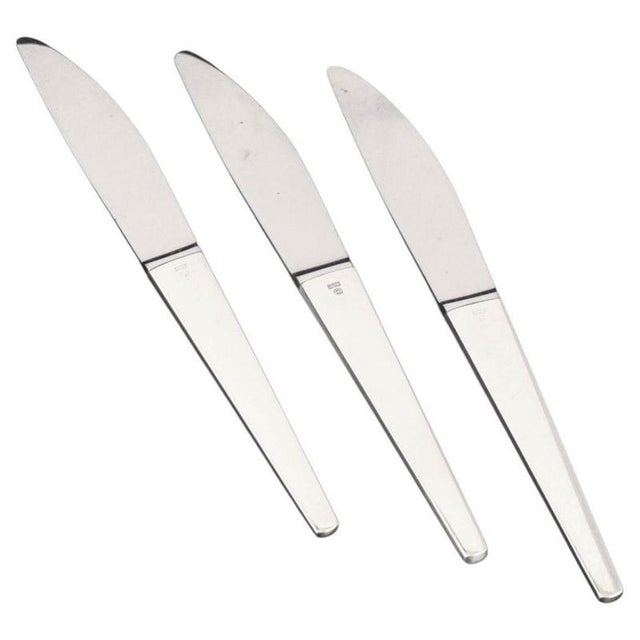 1940s Caravel Dinner Knives by Henning Koppel for Georg Jensen, 1940s, Set of 3 For Sale - Image 5 of 5