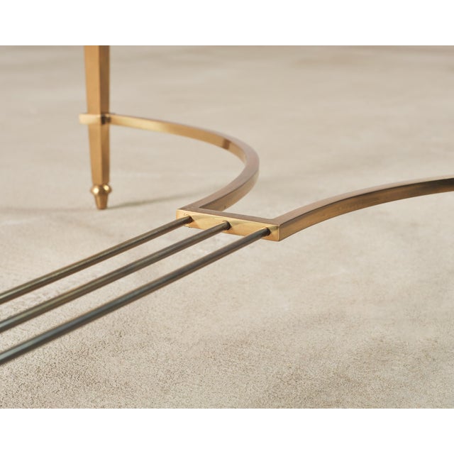 Bronze Maison Jansen Style Neoclassical Bronze Glass Cocktail Table For Sale - Image 8 of 18