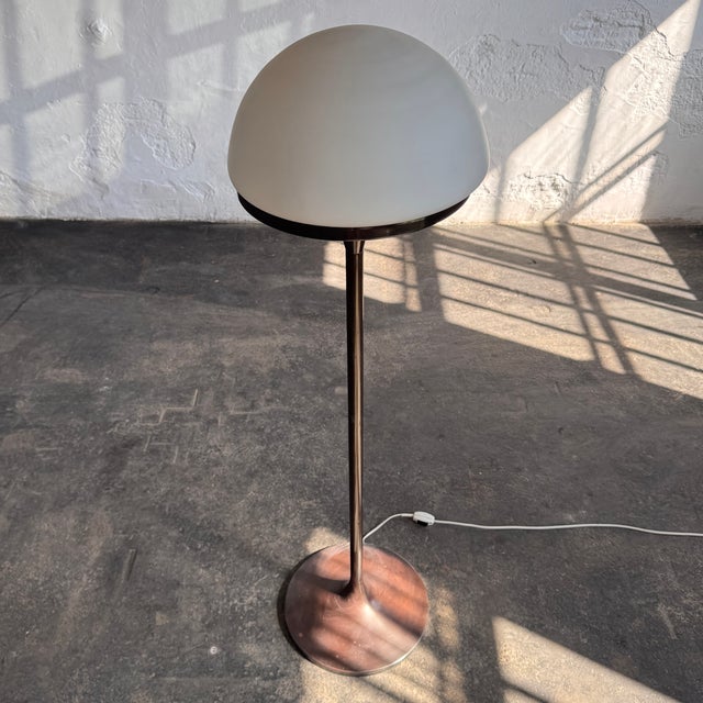 Hungarian Brass Floor Lamp attributed to Iparmuveszeti Vallalat, 1960s For Sale - Image 4 of 8