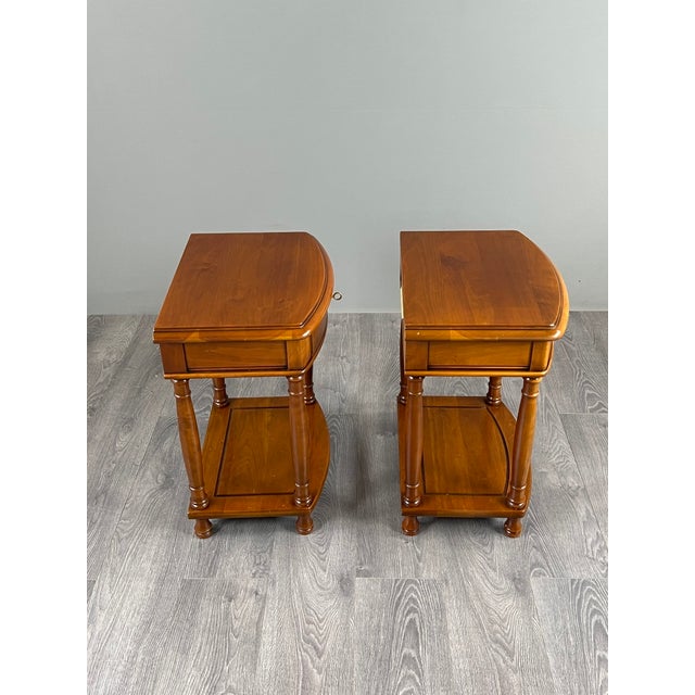 20th Century Wooden Bedside Tables, Set of 2 For Sale - Image 4 of 9