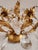 Hollywood Regency Hand-Forged Gold Leaf Gilded Floral 2-Light Wall Lamp with Crystals, 1950s For Sale - Image 9 of 18