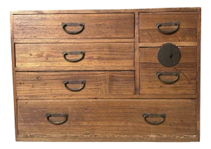 Small Japanese Traditional Tansu Chest of Drawers, 1920s