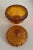 Vintage Williams Sonoma Amber Glass Lidded Acorn Dish For Sale - Image 9 of 9
