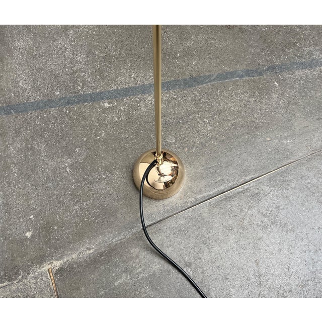Mid-Century Swiss Brass Minimalist Floor Lamp by Dieter Schulz for Wohnbedarf Ag, 1950s For Sale - Image 17 of 18