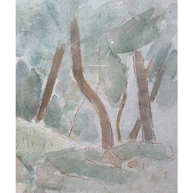Giulio Da Milano, Undergrowth Forest, Trees, Greenery Watercolor, 1929 For Sale - Image 3 of 7