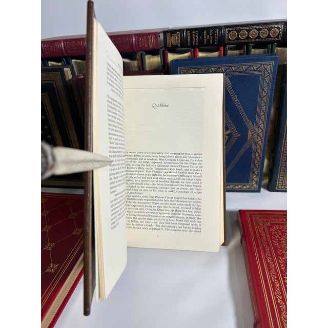 1980s Vintage Franklin Library, Signed First Edition Society Collection, Leather Books - 26 Pieces. For Sale - Image 9 of 12