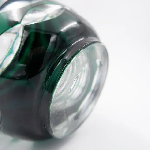 Glass 20th Century Art Deco Crystal Vase attributed to Charles Graffart for Val Saint Lambert For Sale - Image 7 of 11