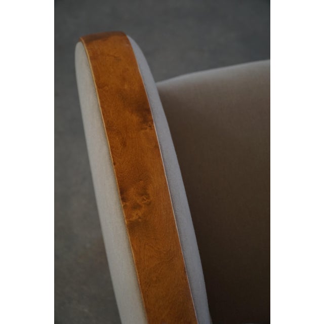 Wood Danish Modern Art Deco Lounge Chairs in Mohair and Elm, 1940s, Set of 2 For Sale - Image 7 of 18