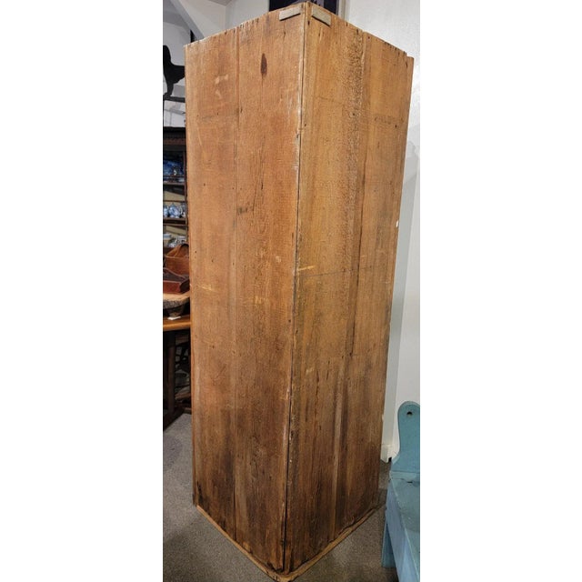 18thc Original Powder Blue Corner Cupboard For Sale - Image 10 of 12