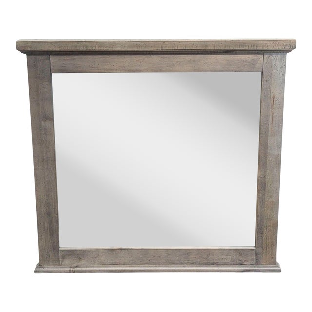 Vaughan Bassett Furniture Cool Rustic - Stone Grey Landscape Mirror For Sale