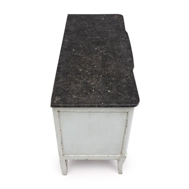 Dove Gray Period Painted French Antique Chest For Sale - Image 8 of 9