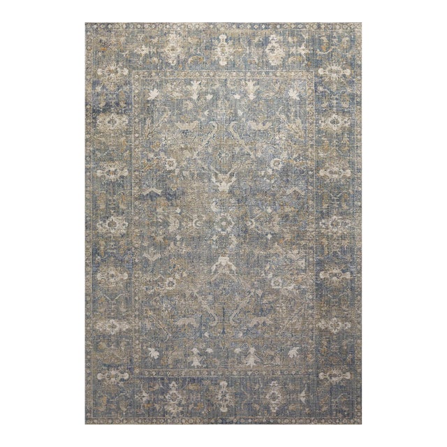 Chris Loves Julia x Loloi Rosemarie Sand / Lagoon 9'-0" x 12'-0" Area Rug For Sale
