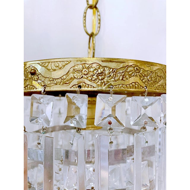 Vintage Italian Upside Down Layered Cake Rim Chandelier For Sale In New York - Image 6 of 11