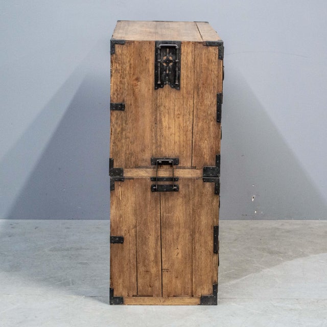 Antique Japanese Kiri 2 Piece Tansu For Sale - Image 4 of 14