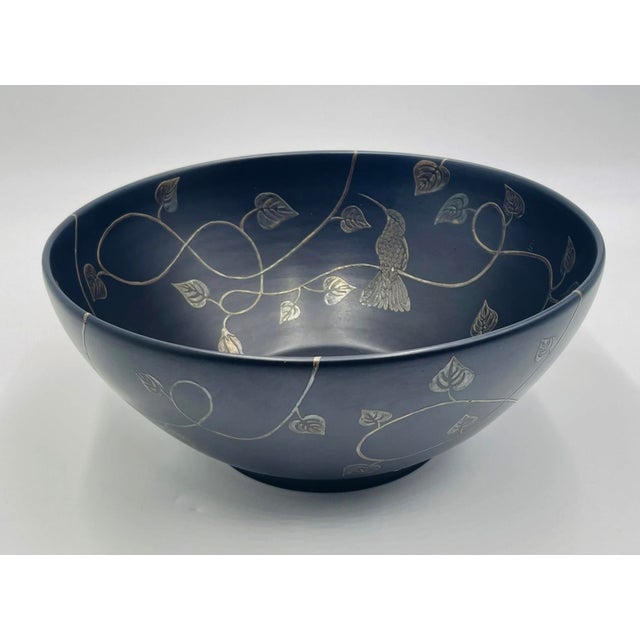 1990s Emilia Castillo for Los Castillo Plata Pura Porcelain & Silver Bowl, Taxco, 1991 For Sale - Image 5 of 18