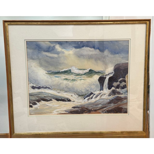 Oncoming Waves, Oil Painting on Board Signed by Canadian Artist Gordon Payne For Sale - Image 11 of 14