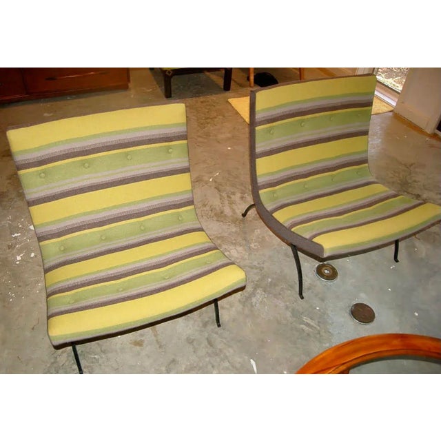 Metal Pair of Milo Baughman Scoop Chairs With Label Mid Century Modern For Sale - Image 7 of 12