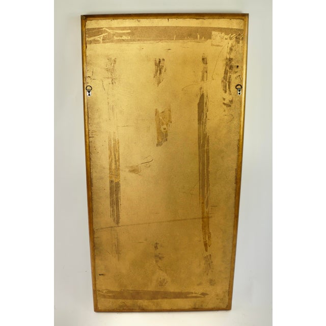 1970s Vintage Mastercraft Brass Wall Mirror For Sale - Image 5 of 10